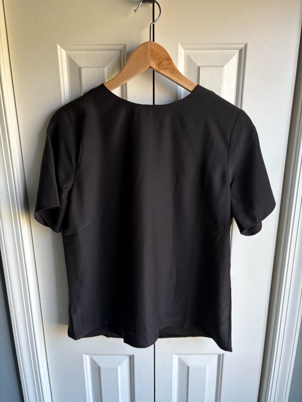 Banana Republic Factory Womens Black Short Sleeve Pullover Blouse Size Small NWT